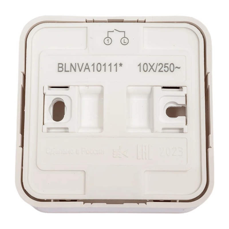 Выключатель о/у Blanca BLNVA101111, 1 клавиша, с/инд, белый