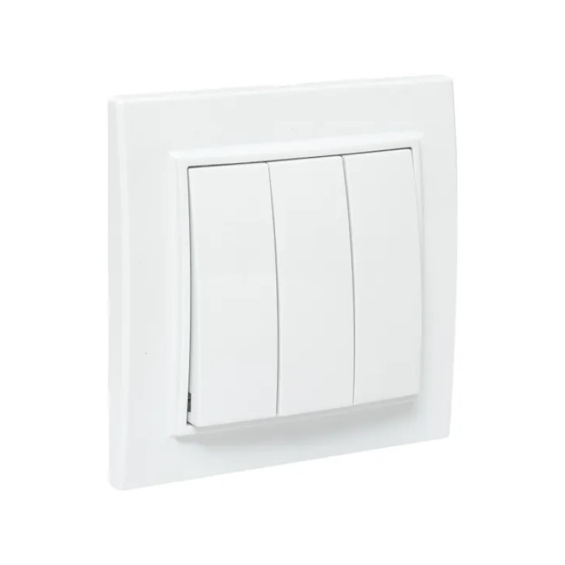 Выключатель с/у Минск ERV10-024-10, 3 клавиши, б/инд, белый