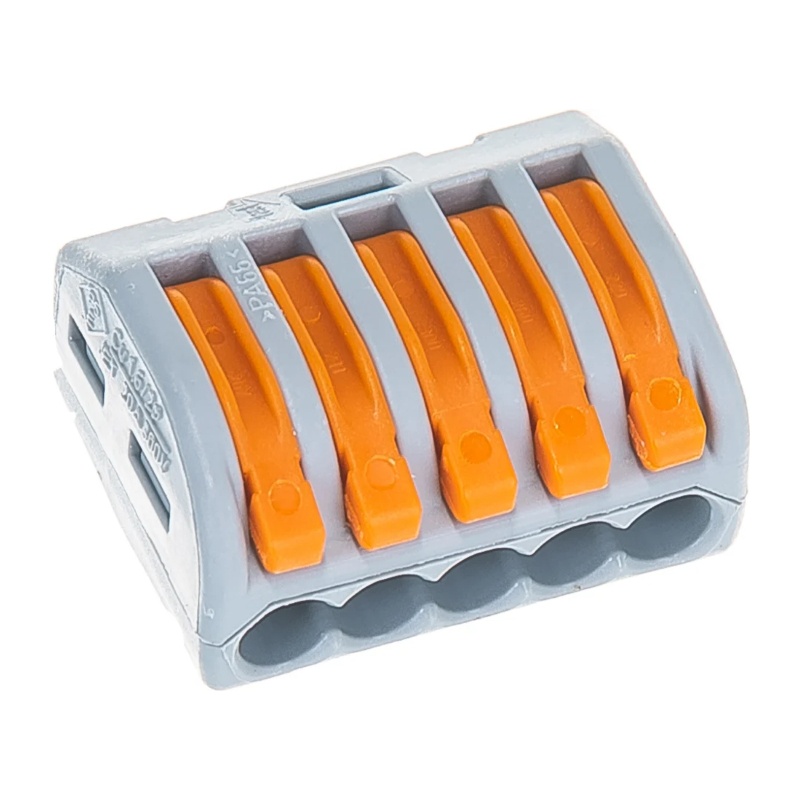 Клемма с рычажком WAGO 222-415 без пасты, 5 проводов 0,08-2,5 мм2 (40 шт.)