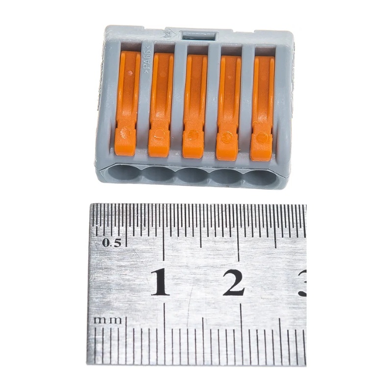 Клемма с рычажком WAGO 222-415 без пасты, 5 проводов 0,08-2,5 мм2 (40 шт.)