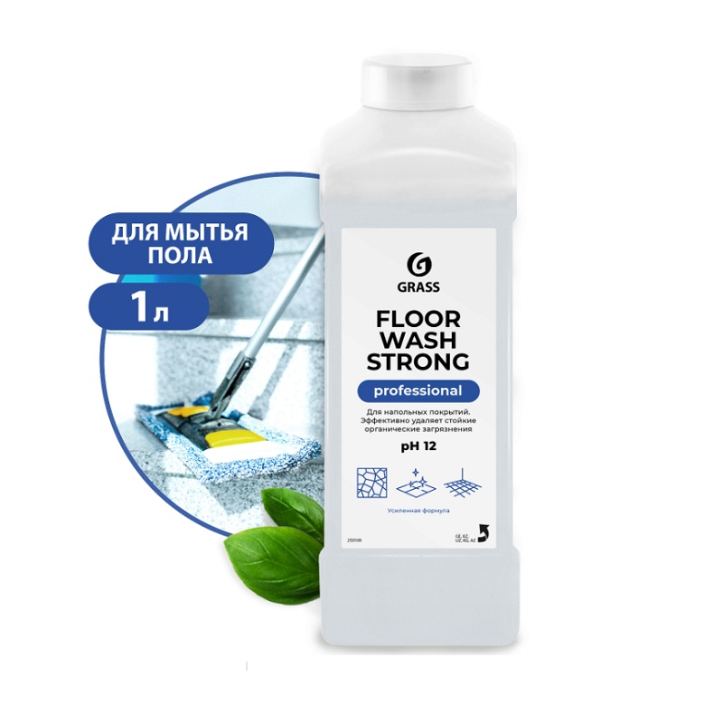 Средство моющее для пола щелочное Grass Floor wash strong, концентрат (1 л)