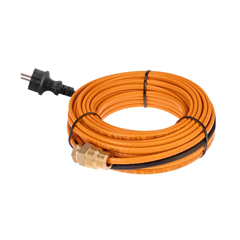 Кабель греющий саморегулирующийся Rexant SRP 10HTM2-CT, для установки в трубу, 10 Вт/м (20 м)