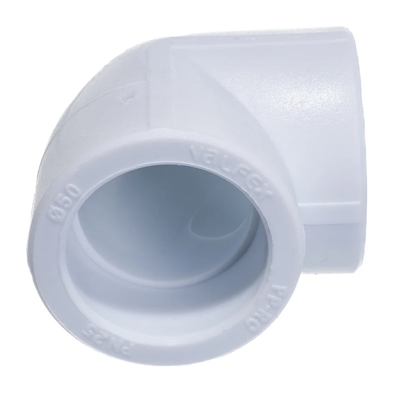 Угольник Valfex полипропилен  50 мм, 90°