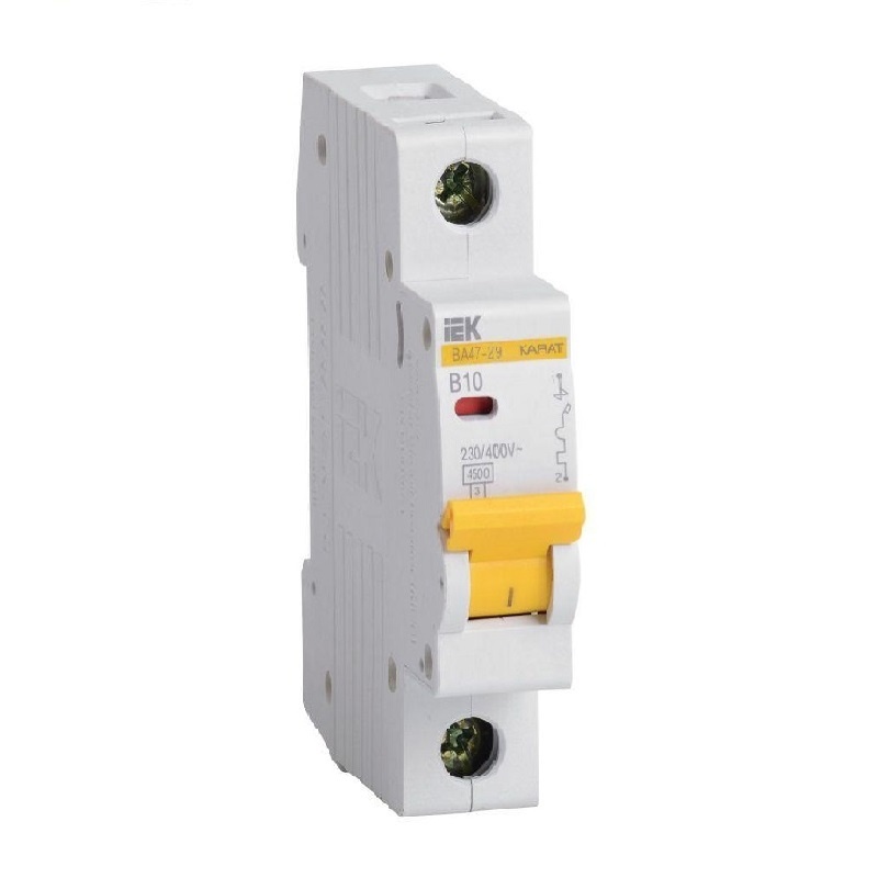 Автоматический выключатель IEK Karat ВА 47-29 4,5кА, В 10А, 1П, MVA20-1-010-B