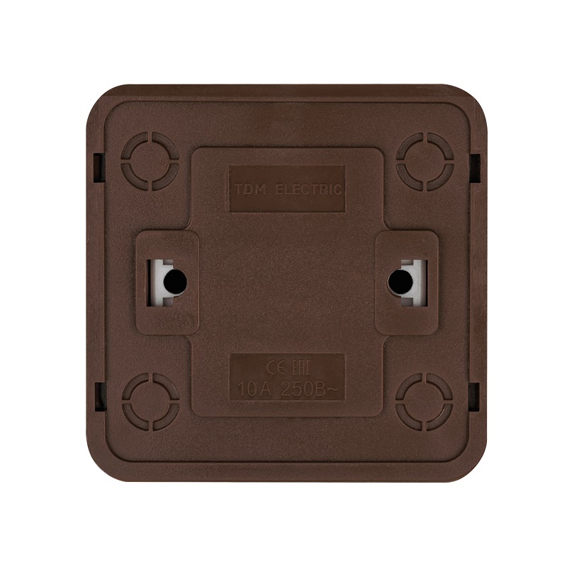 Выключатель о/у Ладога SQ1801-0028, 2 клавиши, б/инд, темное дерево