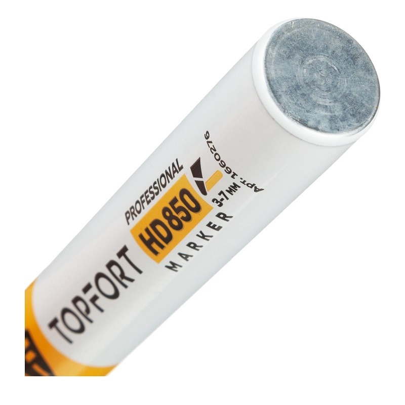 Маркер для агрессивной среды Topfort HD 850 черный 3-7 мм, скош. наконечник