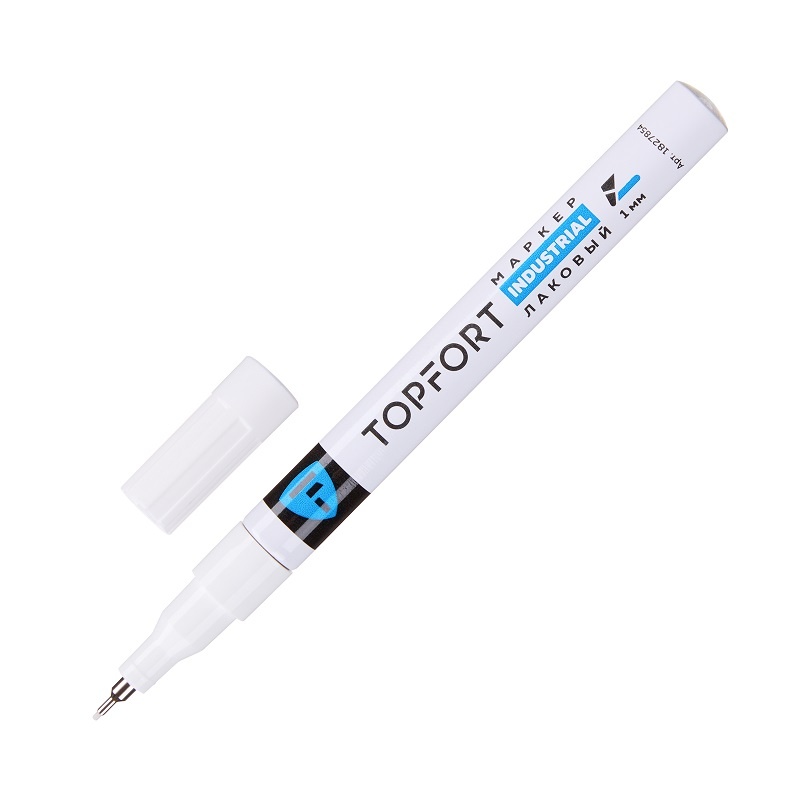 Маркер лаковый Topfort Industrial белый 1 мм