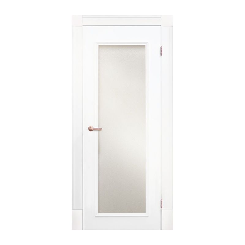 Полотно дверное Olovi Петербургские двери 1, со стеклом, белое, б/з (М8 745х2050 мм)