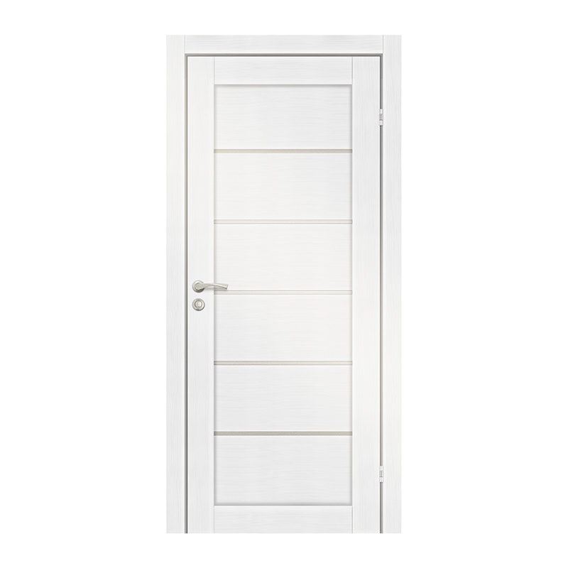 Полотно дверное Olovi Симпл, со стеклом, дуб белоснежный, б/п, б/ф (900х2000 мм)
