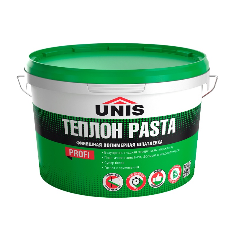 Шпатлевка полимерная Unis Pasta Теплон готовая (28 кг)