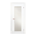 Полотно дверное Olovi Петербургские двери 1, со стеклом, белое, б/з (М9 845х2050х40 мм)