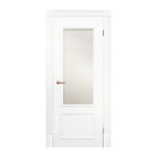 Полотно дверное Olovi Петербургские двери 2, со стеклом, белое, б/з (М9 845х2050х40 мм)