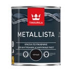 Краска по ржавчине Tikkurila METALLISTA, черный глянцевая (0,9 л)