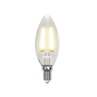 Лампа филаментная LED E14, свеча, 6Вт, 3000К, теплый свет