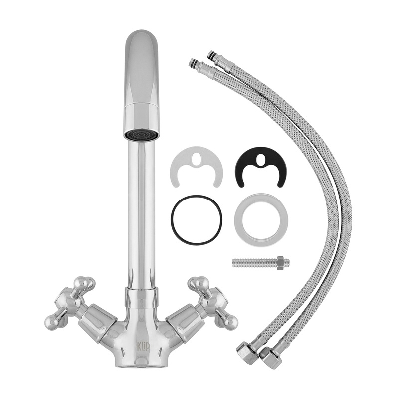 Смеситель для кухни Klip 1405-02, крестообразный маховик