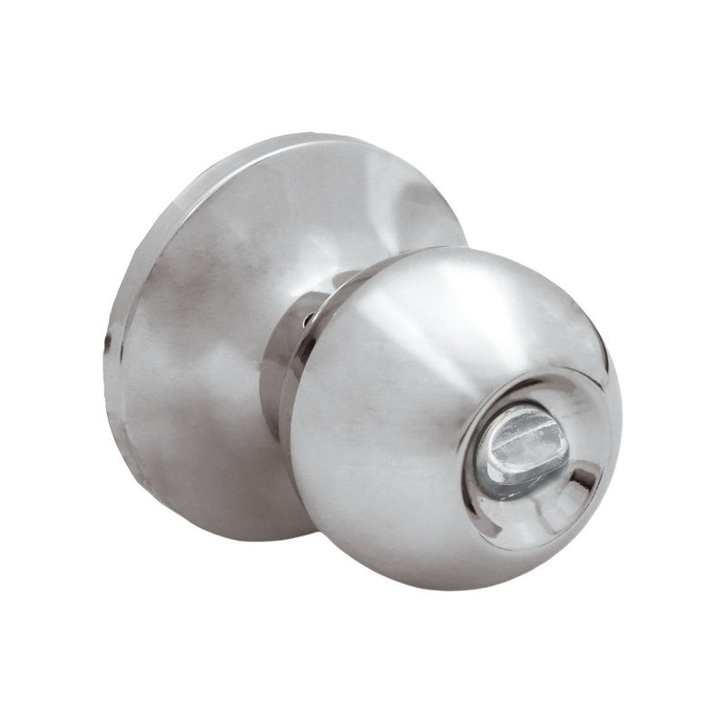 Защелка дверная SCHLOSS 42021 KL-01 с ручкой шар фиксатор хром (30)