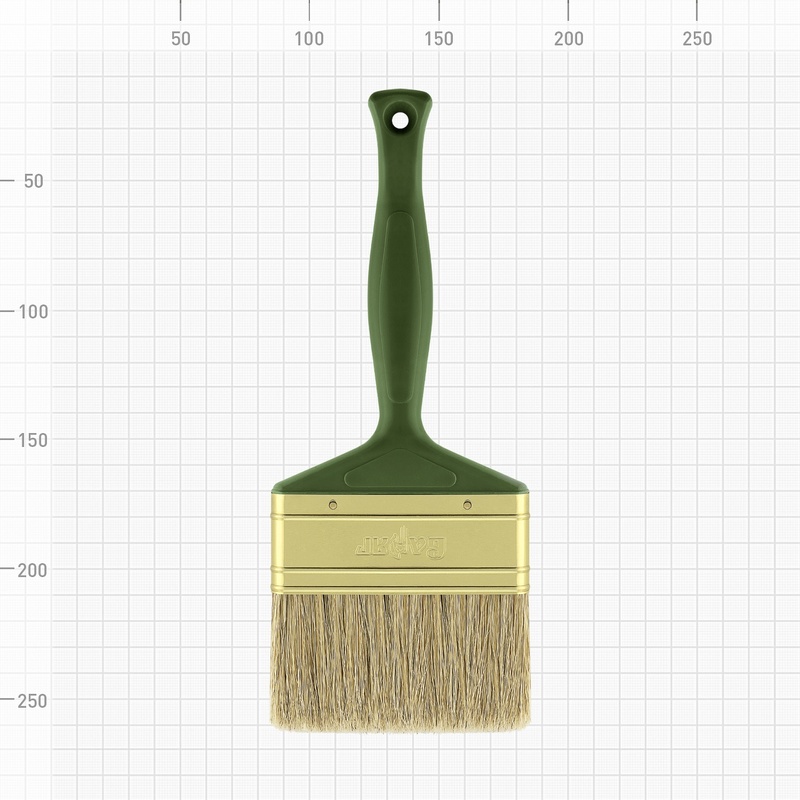 Кисть плоская ВАРЯГ 31235 светлая щетина 100 мм