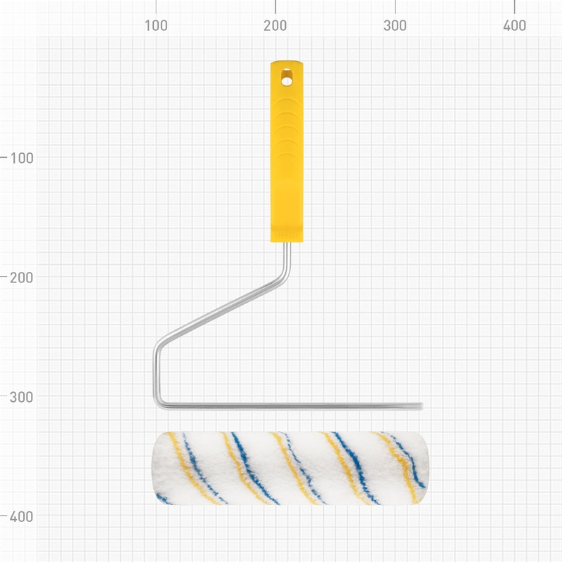 Валик Biber 32524 Эконом, полиэстер, с бюгелем, ворс 10 мм, 230 мм