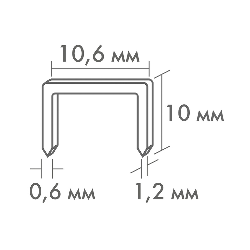 Скобы для степлера Biber 85838 закаленные тип 140, 10 мм (1000 шт.)