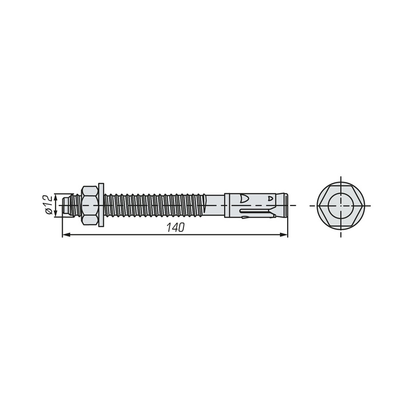 Анкер клиновой SWFS М12х140 (40 шт)