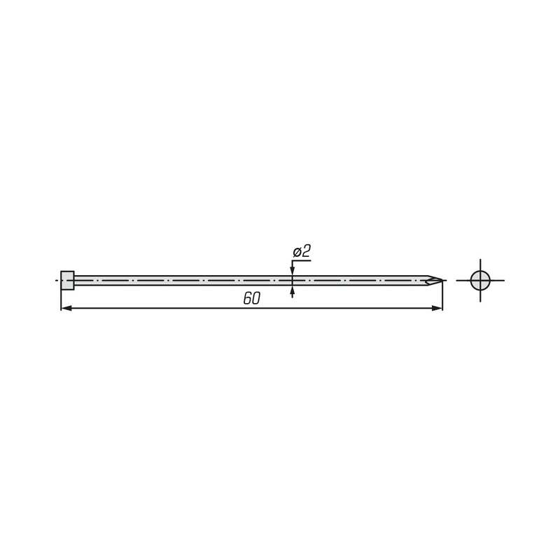 Гвоздь финишный SWFS DIN1152 2х60  (1 кг)