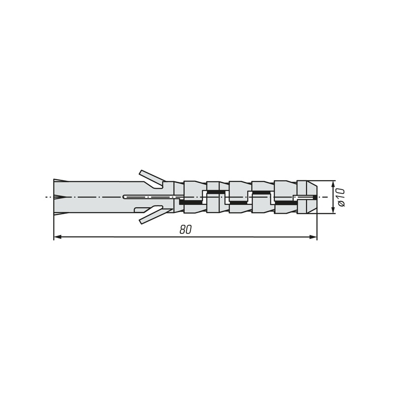 Дюбель PR 10х80L нейлон (25 шт)