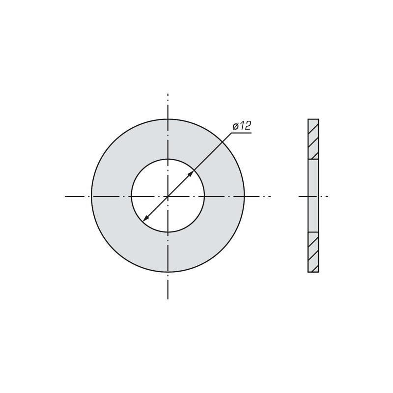 Шайба плоская SWFS DIN125 М12 (25 кг)