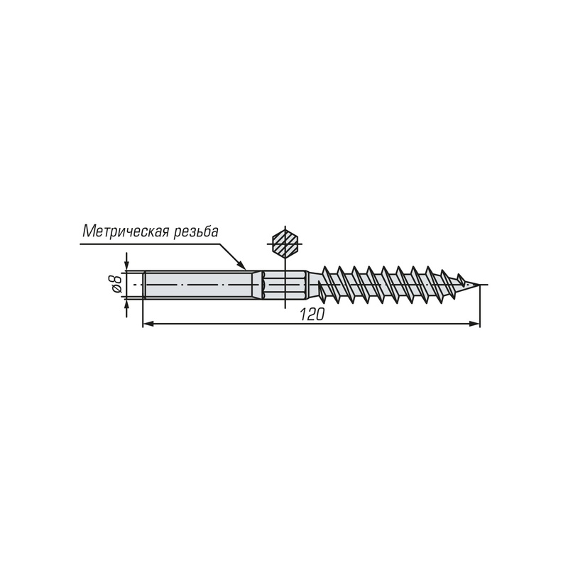Сантехшпилька SWFS М8х120 (800 шт)