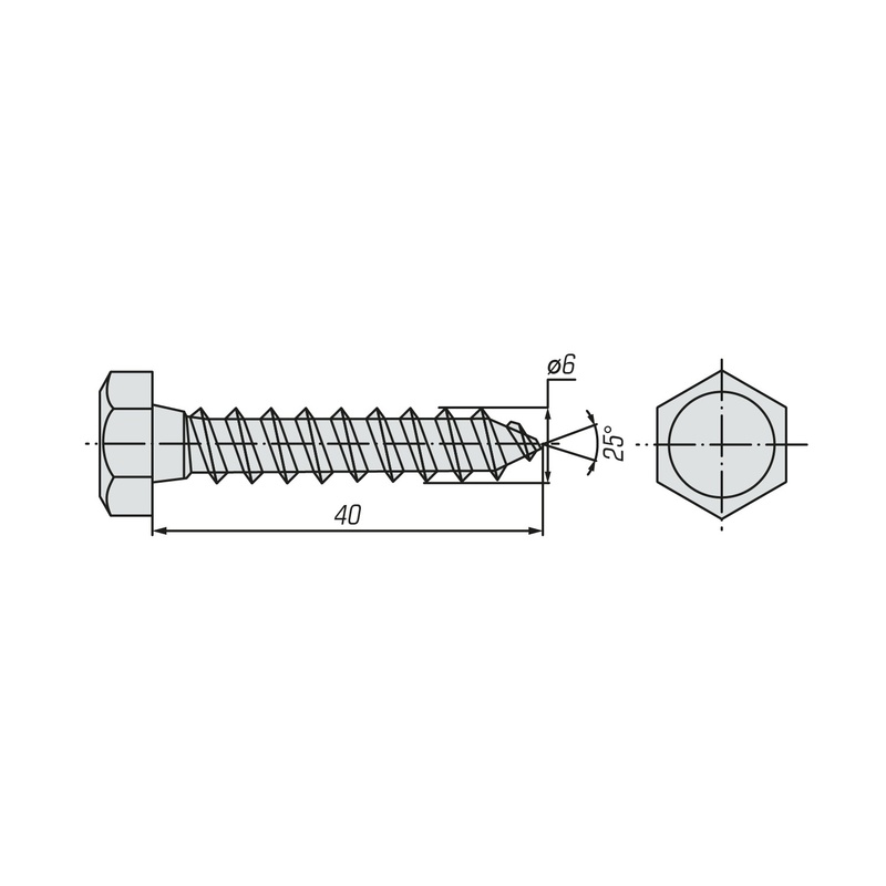 Шуруп сантеxнический SWFS 6х40 (50 шт)