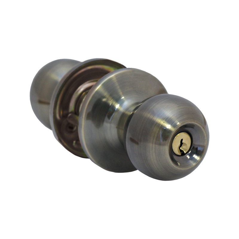 Защелка дверн. SCHLOSS 42014 KL-01 с ручк. шар ключ/фикс бронза (30)