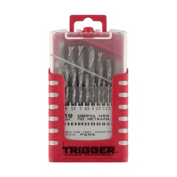 Набор сверл по металлу Trigger 74343 P6M5 1-10 мм (набор 19 шт.)