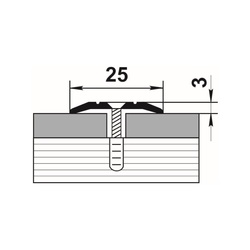 Порог стыкоперекрывающий Лука, дуб светлый (0,9 м х 25 мм)