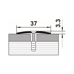 Порог стыкоперекрывающий Лука, бронза (1,8 м х 37 мм)