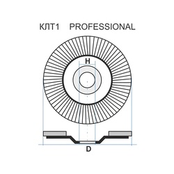 Диск лепестковый по металлу Луга Р120 115х22 мм
