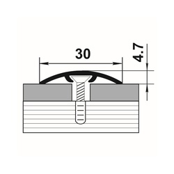 Порог со скрытым крепежом Лука, дуб беленый (0,9 м х 31,2 мм)