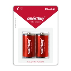 Батарейка алкалиновая Smartbuy, тип LR14/С, 1,5В (уп.2шт)