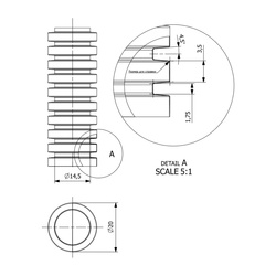 Труба гофрированная ПВХ строительная с зондом, d=20 мм, серая (100 п.м.)