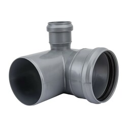 Отвод внутренний Sinikon с левым патрубком d=110х50 мм, 87 градусов