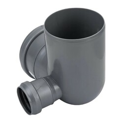 Отвод внутренний Sinikon с левым патрубком d=110х50 мм, 87 градусов