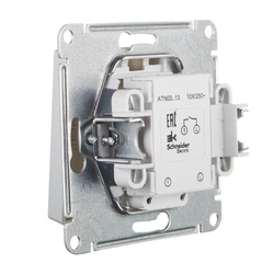 Выключатель с/у Atlasdesign ATN000313, 1 клавиша, с/инд, алюминий