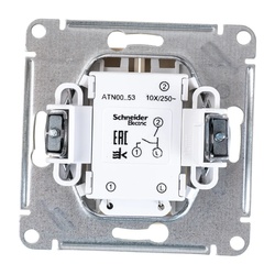 Выключатель с/у Atlasdesign ATN000253, 2 клавиши, с/инд, бежевый