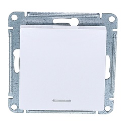 Переключатель с/у Atlasdesign ATN000163, 1 клавиша, с/инд, белый