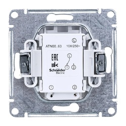 Переключатель с/у Atlasdesign ATN000163, 1 клавиша, с/инд, белый