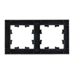 Рамка 2-х постовая AtlasDesign ATN001002, универсальная, карбон