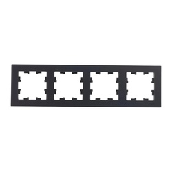 Рамка AtlasDesign ATN001004, 4-х постовая, универсальная, карбон