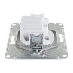 Розетка с/у Atlasdesign ATN000141, 1 гнездо, б/з, белая