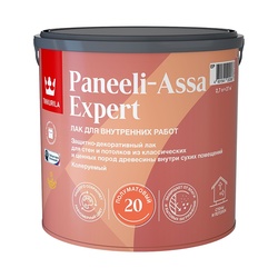 Лак в/д интерьерный для стен Tikkurila/Tikkivala Panelli-Assa Expert ЕР п/мат. (2,7 л)