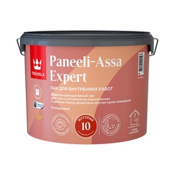 Лак в/д интерьерный для стен Tikkurila/Tikkivala Panelli-Assa Expert ЕР мат. (9 л)