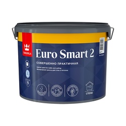Краска интерьерная Tikkurila/Tikkivala Euro Smart 2 основа A глубокоматовая (9 л)