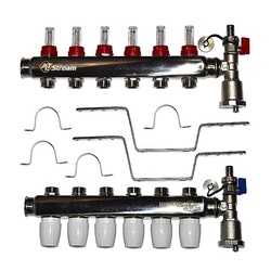 Группа коллекторная в сборе 1"x3/4", 6 выходов, 90 гр, 8 бар